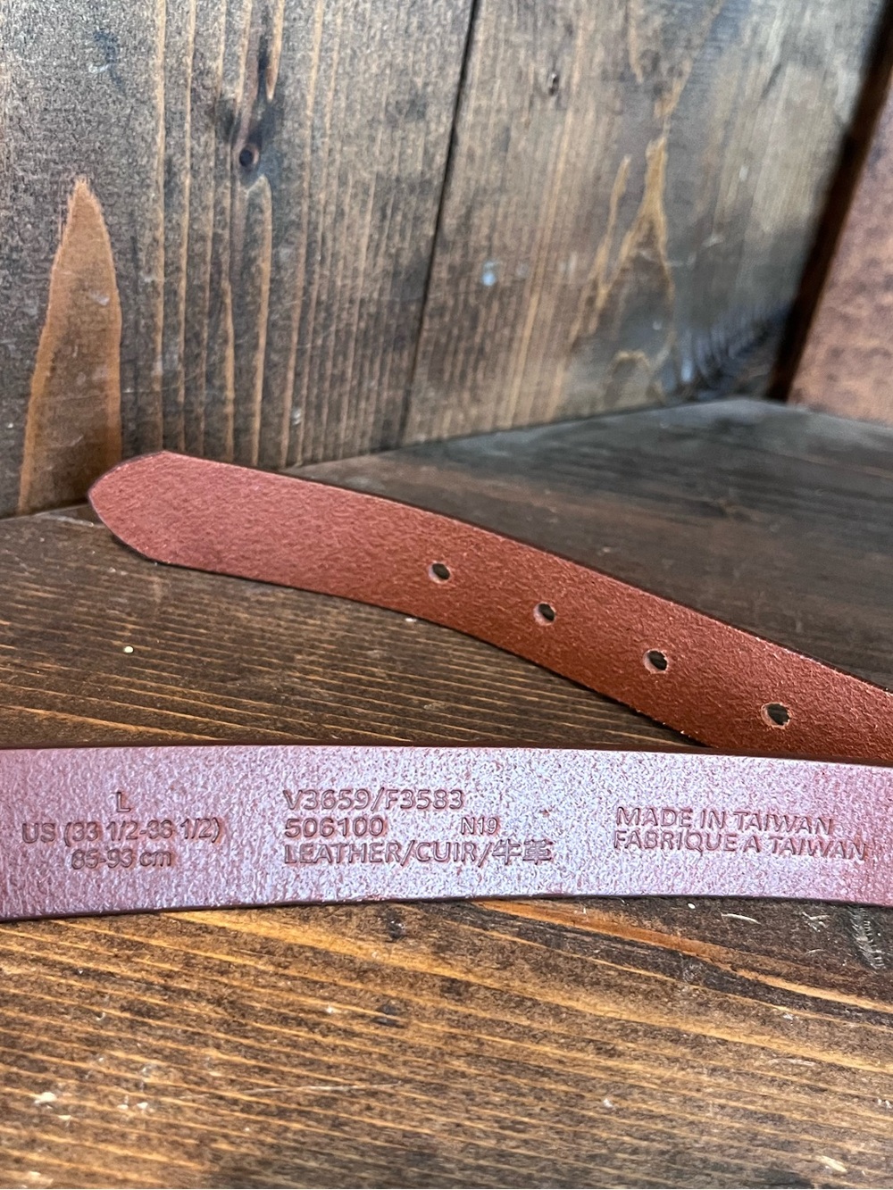 Lands’ End Brown Leather Belt Women’s Size Large - Picture 3 of 5